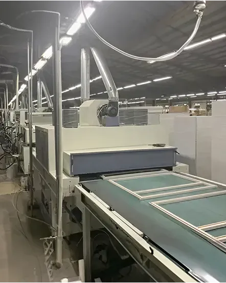 Face frames primed cabinet open