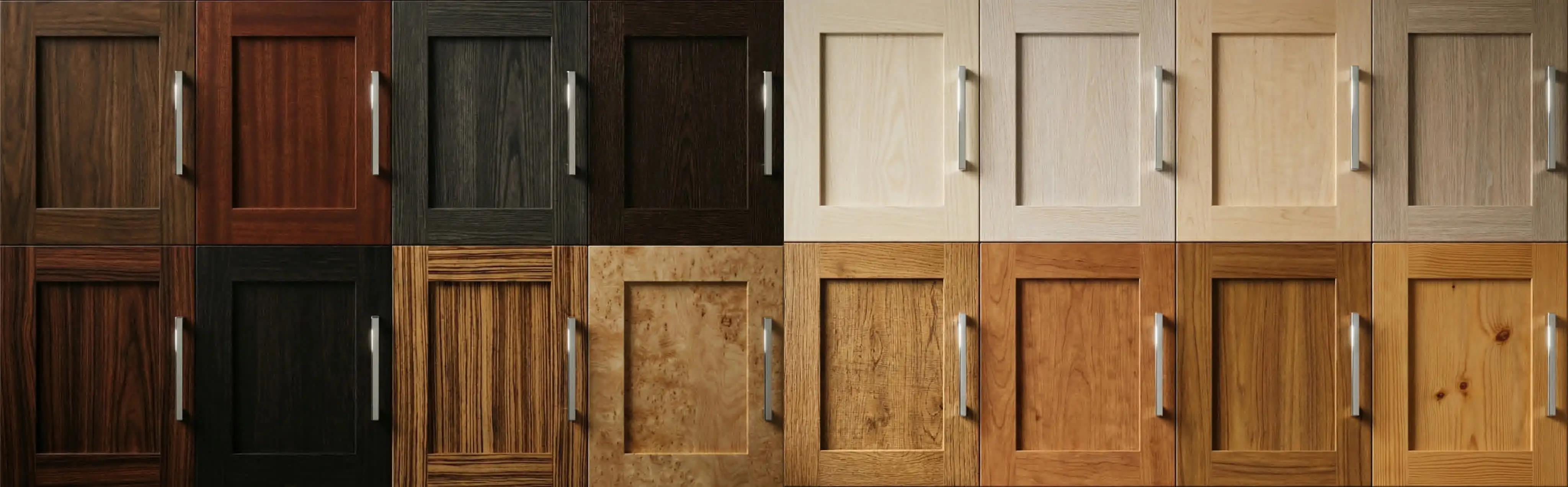 A grid of different cabinet door styles